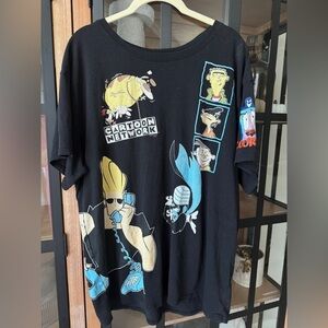 Y2K Vintage Cartoon Network Graphic Tee Johnny Bravo Courage dexter Tshirt ed